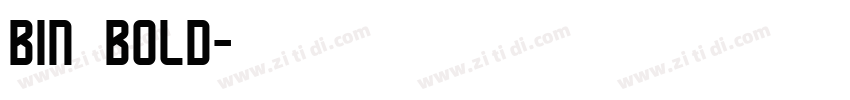 bin bold字体转换